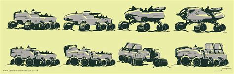 Jamie Martin - 'The Landship' - concept vehicle sketches