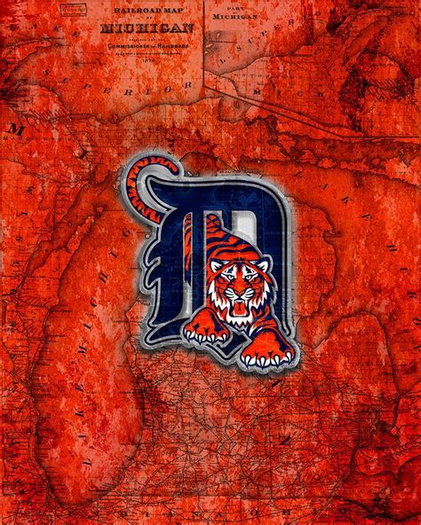 Detroit Tigers Art, Detroit Tigers Map Poster, Detroit Tigers Print In ...