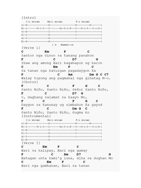 Sto. Nino Gugma Ko (Lyrics and Chords) | PDF