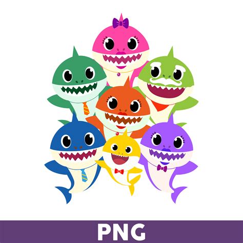 Baby Shark Family Png, Shark Png, Baby Shark Png, Baby Shark - Inspire ...