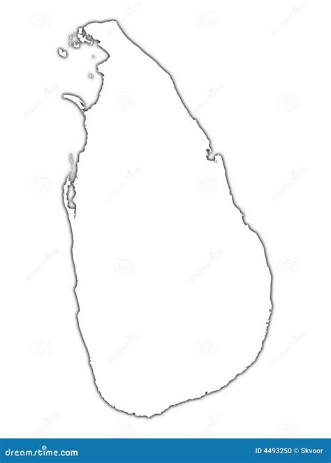 Sri Lanka - Outline Map Cartoon Vector | CartoonDealer.com #127629845