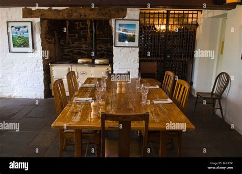 Dining room at The Felin Fach Griffin restaurant, near Brecon, Powys, Wales, UK Stock Photo - Alamy