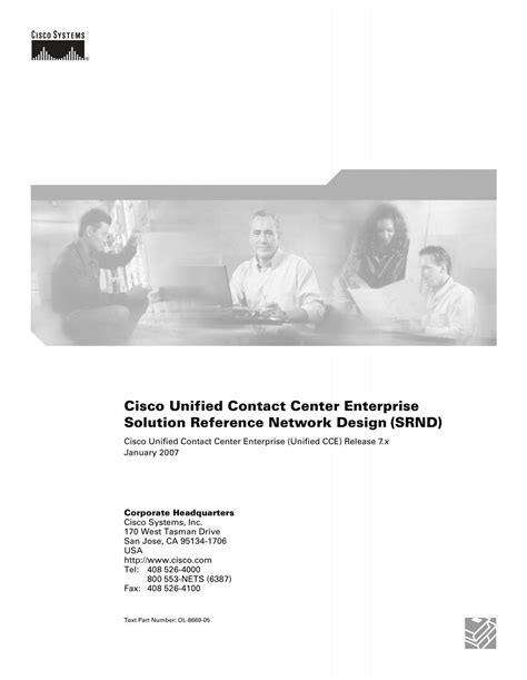 Cisco Unified Contact Center Enterprise Solution Reference ...