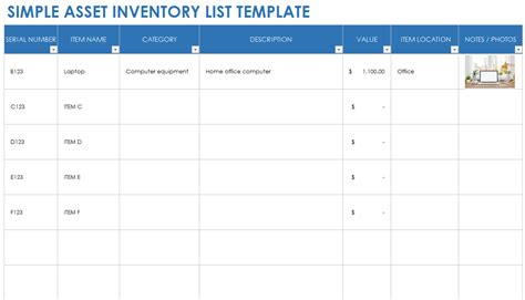 Free Asset Inventory Templates | Smartsheet