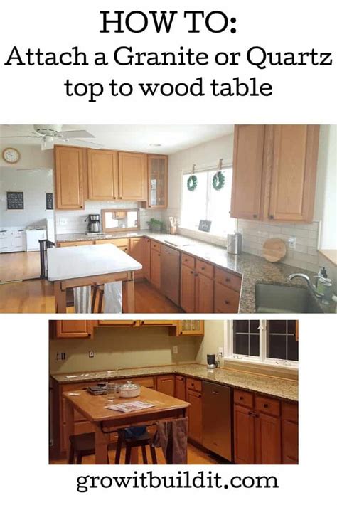 How to attach a Granite Top to a Wooden Table – GrowIt BuildIT | Small ...