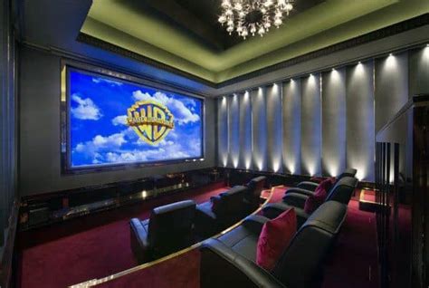 Top 40 Best Home Theater Lighting Ideas - Illuminated Ceilings and Walls