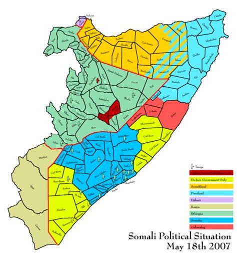 Somali, Africa map, History war