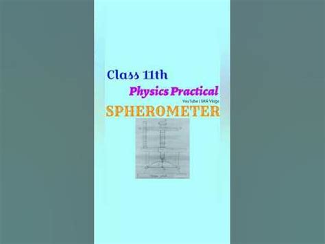 Spherometer #diagram | class 11 physics practical | #shorts #viral ...