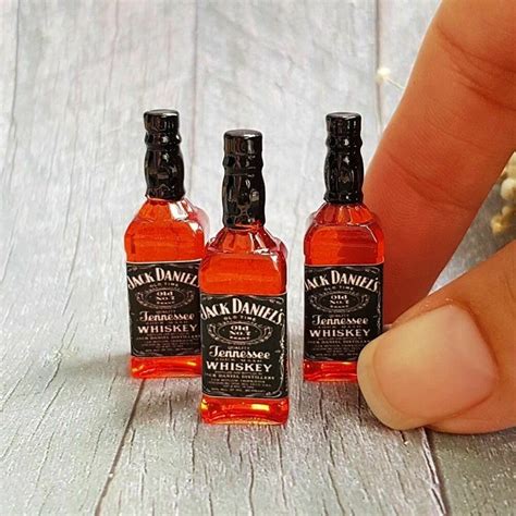 Dollhouse Miniature Whisky Bottle Jack Daniels 1:6 Scale Mini Tiny Supply x3 Lot # ...