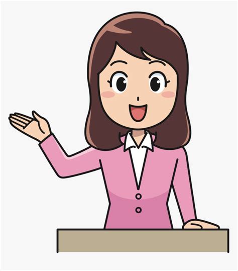 Transparent Woman At Desk Clipart - Female School Teacher Teacher Clipart, HD Png Download is ...