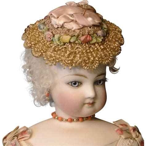 French Fashion Doll Hat from finishing-touches on Ruby Lane | Antique doll dress, Doll hat ...