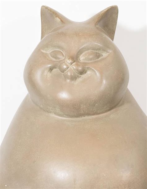 'Fat Cat' Ceramic Sculpture For Sale at 1stdibs