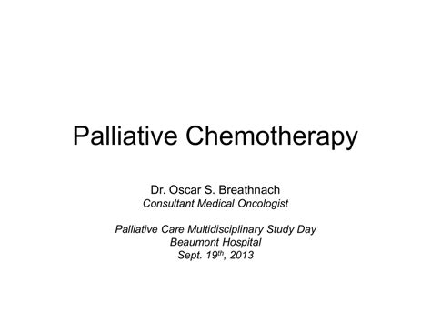 Palliative Chemotherapy