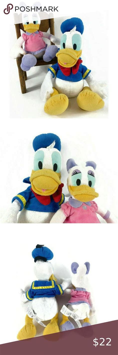 Disney Store Donald Duck And Daisy Duck Plush Stuffed Animals 15" and ...