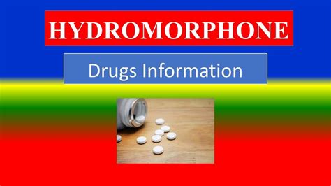 HYDROMORPHONE - Generic Name , Brand Names, How to use, Precautions ...