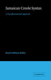 Jamaican creole syntax | Grammar and syntax | Cambridge University Press