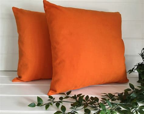 Zingy Orange Cushion Covers Bright Summer Cushion Cover | Etsy UK