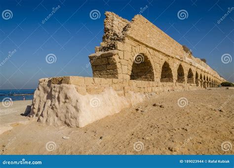 Ancient Aqueduct at Caesarea Maritima Stock Photo - Image of maritima, landmark: 189023944