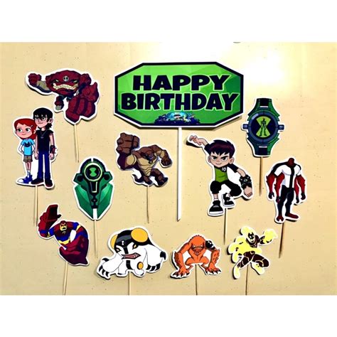 Ben 10 Cake Topper 12pcs | Shopee Philippines