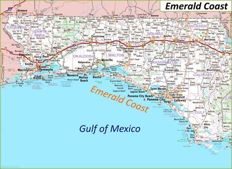 Emerald Coast Map | Florida, U.S. | Detailed Maps of Emerald Coast