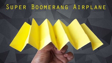 Super Boomerang Airplane || Airplane || Unique Paper Plane Origami || OP Toys - YouTube