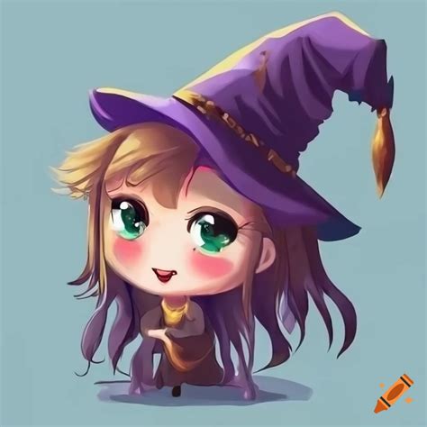 Halloween chibi witch design