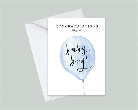 Home & Garden Greeting Cards & Party Supplies Congratulations Baby Boy ...