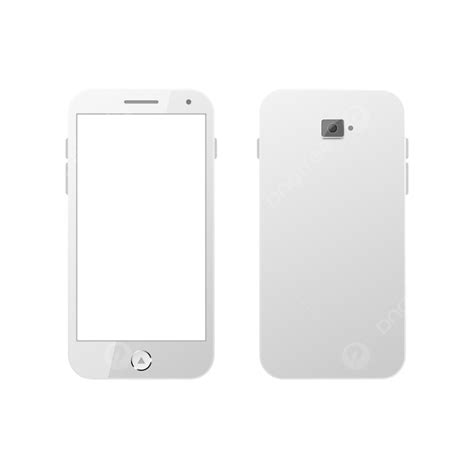 Mobile Front Back Vector Hd Images, Realistic Modern White Phone Front And Back, Modern, On ...