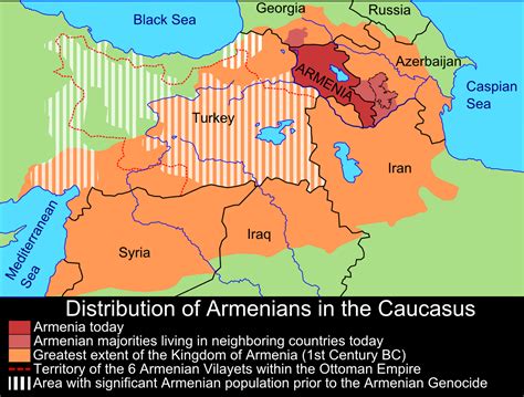 Distribution Of Armenians in The Caucasus | Armenia, Armenian history, Map