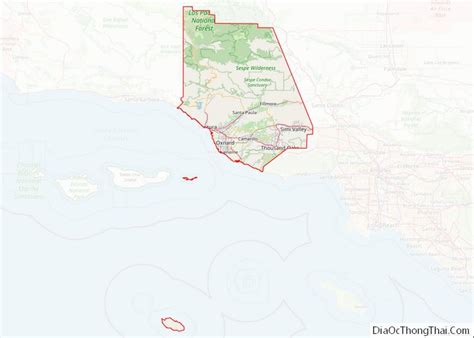 Map of Ventura County, California - Thong Thai Real