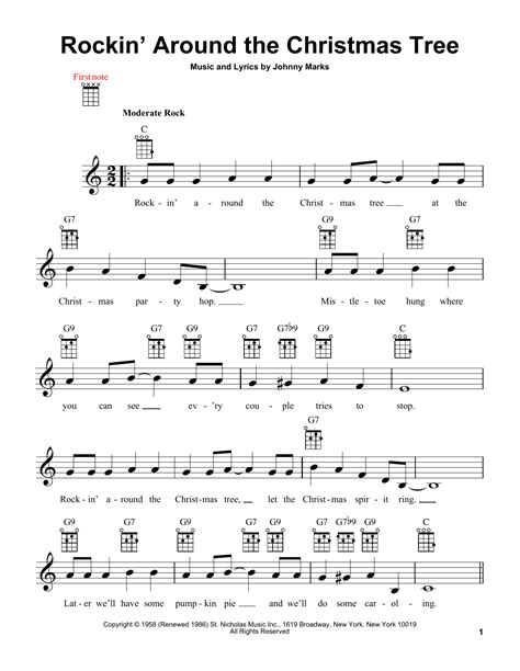 Rockin' Around The Christmas Tree sheet music by Brenda Lee (Ukulele – 81068)