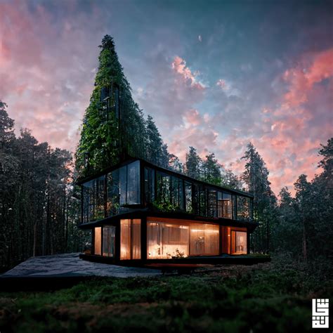 Forest house (modern architecture) on Behance