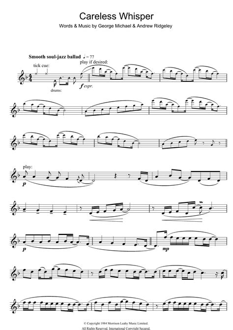 George Michael - Careless Whisper at Stanton's Sheet Music