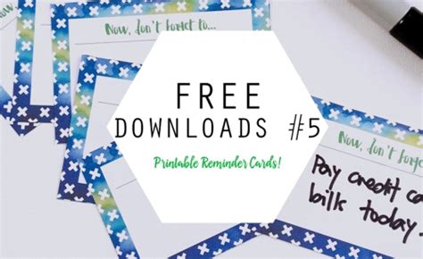 Free Downloads #5 // Printable Reminder Cards | honey&gazelle