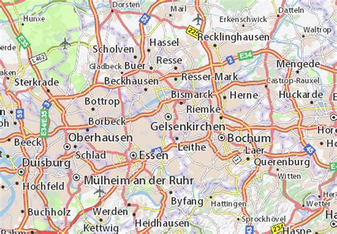 Map of Gelsenkirchen - Michelin Gelsenkirchen map - ViaMichelin