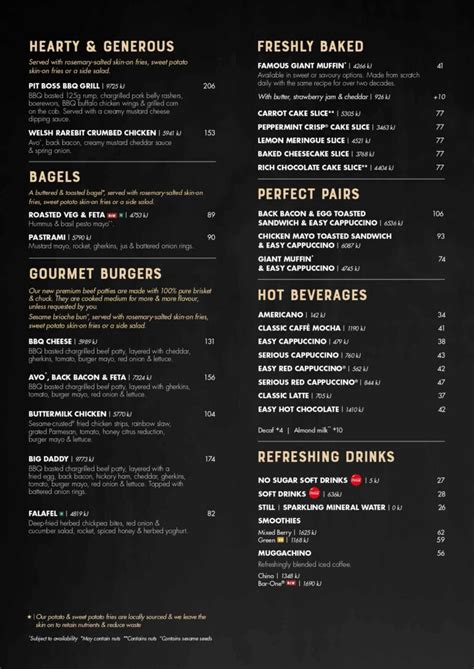 Mugg & Bean Menu Prices - Breakfast, Lunch and Burgers