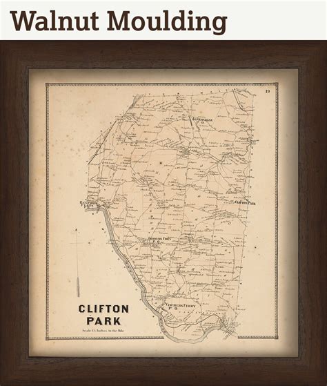 CLIFTON PARK, New York 1866 Map, Replica or Genuine ORIGINAL