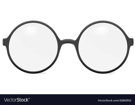 Round glasses isolated on white Royalty Free Vector Image
