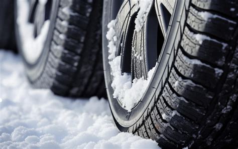 Premium AI Image | CloseUp of Winter Car Tires