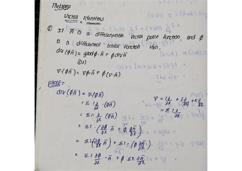 SOLUTION: Vector identities theorem - Studypool