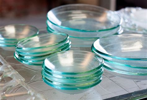 Set of 8 Clear Glass Plates Recycled Glass Plates Zero Waste - Etsy