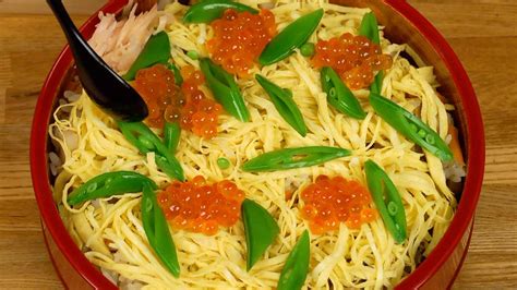 Chirashi Sushi Recipe (Hinamatsuri Chirashizushi | Mixed Sushi Rice ...