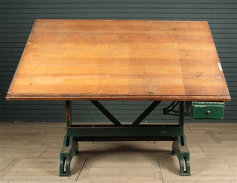 Lot - WWII ERA HAMILTON DRAFTING TABLE