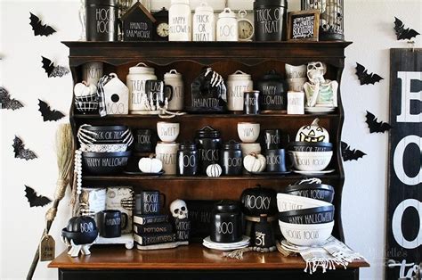 Haunted Hutch | My Rae Dunn Halloween Display - Michelle's Party Plan-It