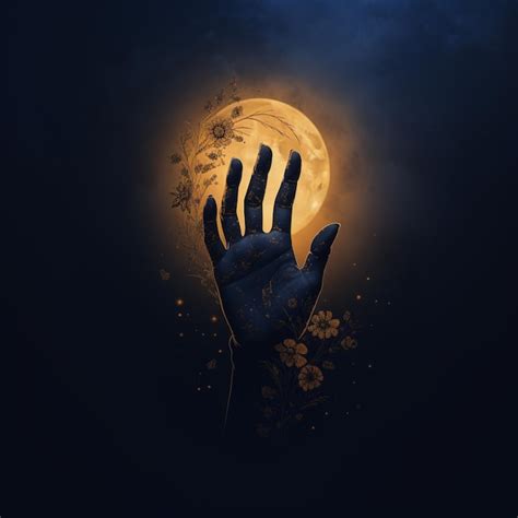 Premium AI Image | someone is reaching out to touch the moon with their hand generative ai