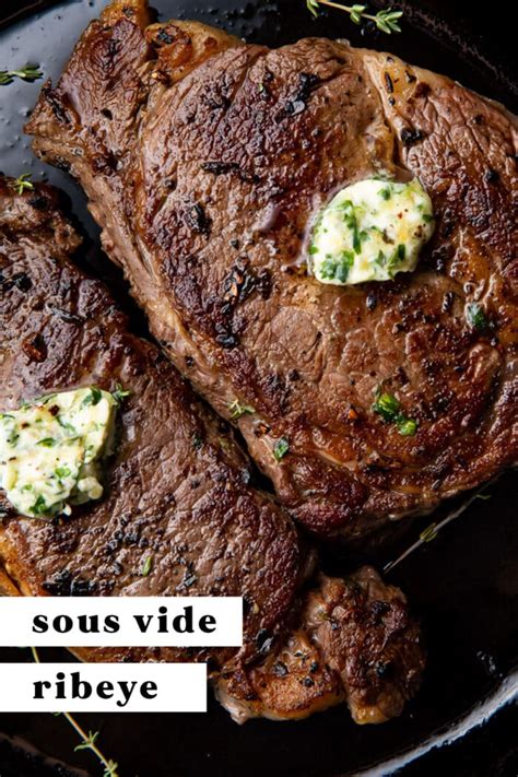 Sous Vide Ribeye with Garlic-Herb Butter - 40 Aprons