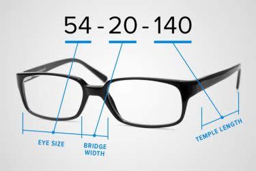 Eyeglasses frame size chart and numbers explained | All About Vision