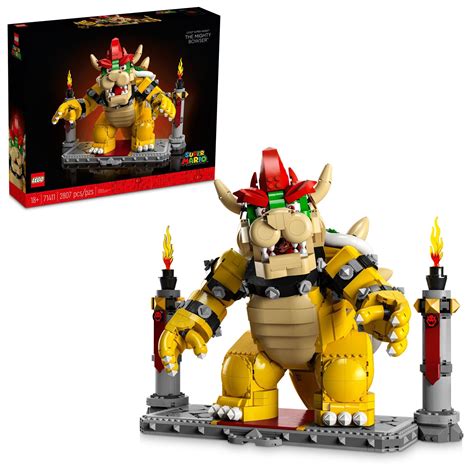 Buy LEGO Super Mario The Mighty Bowser 71411, 3D Model Building Kit ...