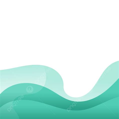 Abstract Tosca Green Wavy Transparent Background Vector, Tosca Waves, Tosca Background, Gradient ...