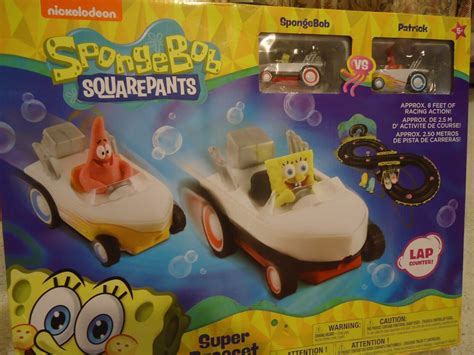 SPONGEBOB SQUAREPANTS SUPER RACE SET BOAT RACE TRACK AND RACERS ...